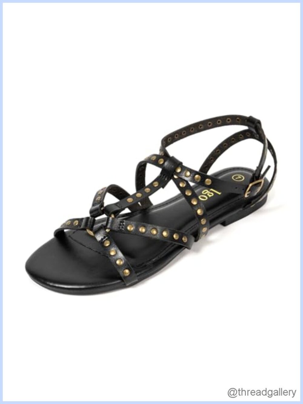 Women's Strappy Flat Sandals Criss-Cross Gladiator With Adjustable Ankle Strap